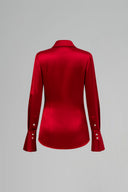 IHF STUDIO • Rouge Atelier Satin Silk Statement Shirt