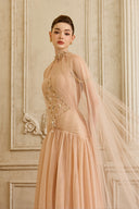CALISTA • Eirene Embellished Soft Tulle Cape