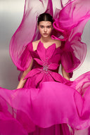 Shamma Royale Silk Cape Gown for women, from 21SIX, The Viet Concept