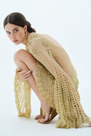 LA VIERGE • Raíces Hand-Crocheted Floral Lace Mini Dress