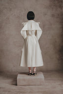 Seren Embellished Waist-Cinched Taffeta Midi Mantle Coat for women, from WHITE PLAN, The Viet Concept 