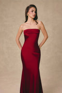 Ruby Silk Taffeta Strapless Evening Gown for women, from VONTIER DE MONTIER, The Viet Concept