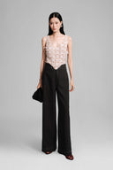 Nude Laser Cut Mesh Tank for women, from Lecia, The Viet Concept