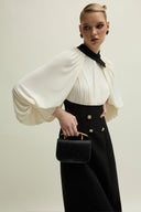 Delina Dress Tuxedo Cape Silhouette Gown for women, from JENNY K TRAN, The Viet Concept 