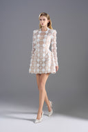 ROSEE de MATIN • White Flower Mini Lace Dress