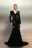 Zanbaq Crystal-Embellished Crepe Mermaid Evening Gown for women, from 21SIX, The Viet Concept