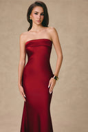 Ruby Silk Taffeta Strapless Evening Gown for women, from VONTIER DE MONTIER, The Viet Concept