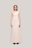 Cream Chuong A-line One Shoulder Tussah Silk Maxi Dress for women, from TINH, The Viet Concept 