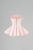 CALISTA • Orelisse Dusty Pink Crystal-Embellished Peplum Top