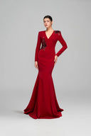 Zahra Fleur Crystal Crepe Evening Gown for women, from 21SIX, The Viet Concept