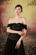 Chrissy Noir Off-Shoulder Layered Maxi Dress for women, from JOSEPHINE, The Viet Concept 