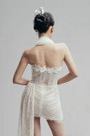Dawnlit Veins Tulle Net Mini Dress for women, from LINH DOAN, The Viet Concept 