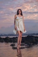 The Bird Convertible Halter Chiffon Cocktail Dress for women, from LINH PHUNG, The Viet Concept