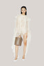 Yellow Lanata Blouson Flute Sleeved Chiffon Extra Short Length Set for women, from Das La Vie, The Viet Concept 