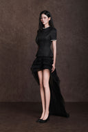 SANT SOUCI • Aube Pearl Embellished Brocade Couture Top