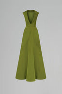 A-Line Agate Silk & Guipure Lace Deconstructed Collar Gown for women, from IHF ATELIER, The Viet Concept 