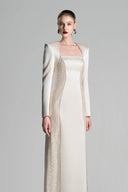 Long Sleeve Sides Crystal Embellished Dress for women, from GVLUX, The Viet Concept 