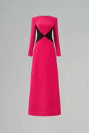 Fuchsia Crystal Waist A-Line Evening Gown for women, from IHF ATELIER, The Viet Concept 