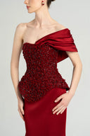 21SIX • Samirah Silk Taffeta & Tulle Crystal-Embellished Couture Gown