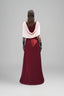 Burgundy Rosamund Maxi Dress for women, from Jenny K Tran, The Viet Concept 