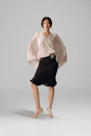 LECIA • Élise Silk Chiffon Wrap Blouse