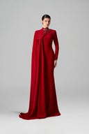 Shirin Crystal-Embellished High-Neck Crepe Evening Gown for women, from 21SIX, The Viet Concept