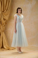 Liana Guipure Lace Tulle Midi Dress for women, from MADDY HATES ROSE, The Viet Concept