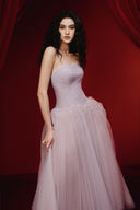 Serena Ethereal Tulle Cape A-Line Evening Gown for women, from JOSEPHINE, The Viet Concept