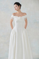 LARMES • Odile Ivory Sculpted Evening Gown
