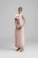 Light Pink Amorette Midi Dress for women, from CALISTA, The Viet Concept