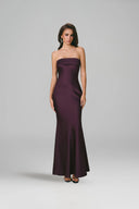 Amethyst Silk Taffeta Strapless Maxi Gown for women, from VONTIER DE MONTIER, The Viet Concept