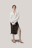 White Ciao Bella Twill Blouse for women, from La Vierge, The Viet Concept 