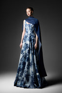 GVLUX • Noctelle Panelled Flared Denim Dress