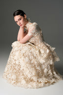 IHF STUDIO • Floral Garden Lace 3D A-Line Maxi Evening Dress