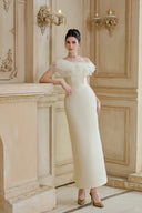 CALISTA • Petaline Off-Shoulder Organza Maxi Dress