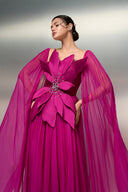 Shamma Royale Silk Cape Gown for women, from 21SIX, The Viet Concept