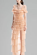 Apricot Tiered Ruffle Dress for women, from Must have, The Viet Concept