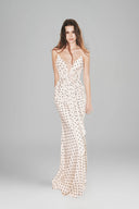 White Balmain Silk Slip Dress for women, from HUONG, The Viet Concept 