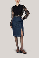 Livia Straight See-Through Lace Shirt for women, from HOBB, the Viet Concept 