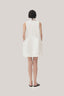 White Ha Lan Pegged Sleeveless Taffeta Mini Dress for women, from TINH, The Viet Concept 