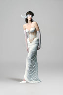 HA THANH VIET • Sterling Sculpted Corset Draped Maxi Dress
