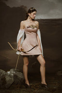 LINH PHUNG • Amora Off-Shoulder Satin Corset Mini Dress