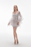 LUCILLA • Marta Floral Chiffon Balloon Mini Dress