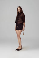 Black Marabel Mini Skirt for women, from POEM, The Viet Concept 