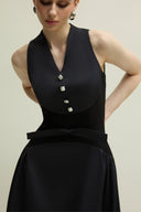 Richmond Dress Satin Crepe Bow Silhouette Gown for women, from JENNY K TRAN, The Viet Concept 