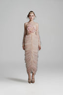 MADDY HATES ROSE • Alouette Ivory Draped Tulle Sculpted Gown