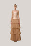 Imperium Layered Corset Waist Mesh Taffeta Maxi Dress for women, from Calista, The Viet Concept 
