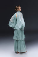 Alzira Pleated Chiffon Tiered Maxi Dress for women, from JOSEPHINE, The Viet Concept 