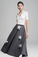 White Julia Lotus Jersey Shirt for women, from HOBB, The Viet Concept 