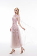 JOSÉPHINE • Dulcie Tulle & Chiffon Draped Maxi Dress